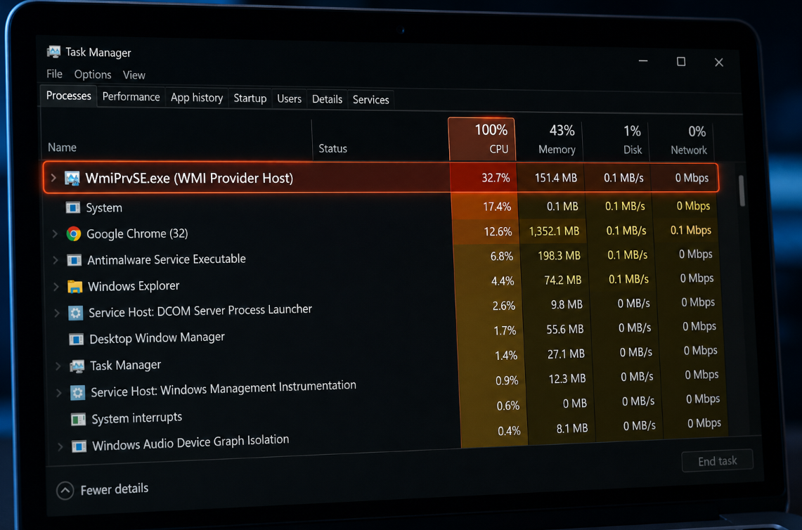 WMI Provider Host – co to jest i dlaczego obciąża procesor?